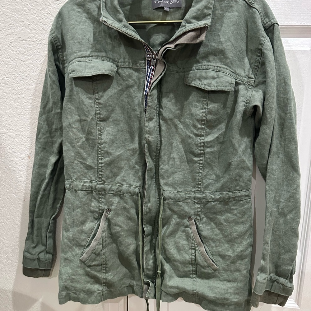 Micheal Stars 100%linen Utility Jacket. Coastal, East Coast, Minimalist